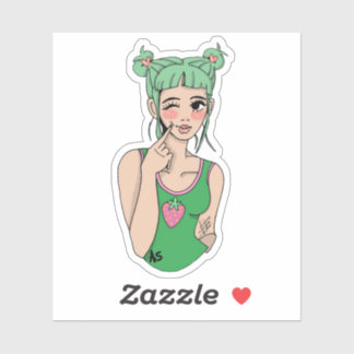 Adesivo Strawberry Girl Sticker