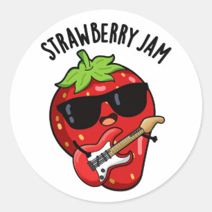 Adesivo Strawberry Jam Funny Fruta Pun