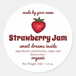 Adesivo Strawberry Jam Jar Sticker