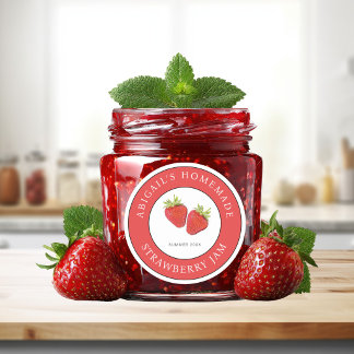 Adesivo Strawberry Jam Label 