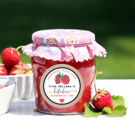 Adesivo Strawberry Jam Rustic Kraft Da Cozinha De