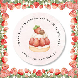 Adesivo Strawberry Obrigado Business Sticker