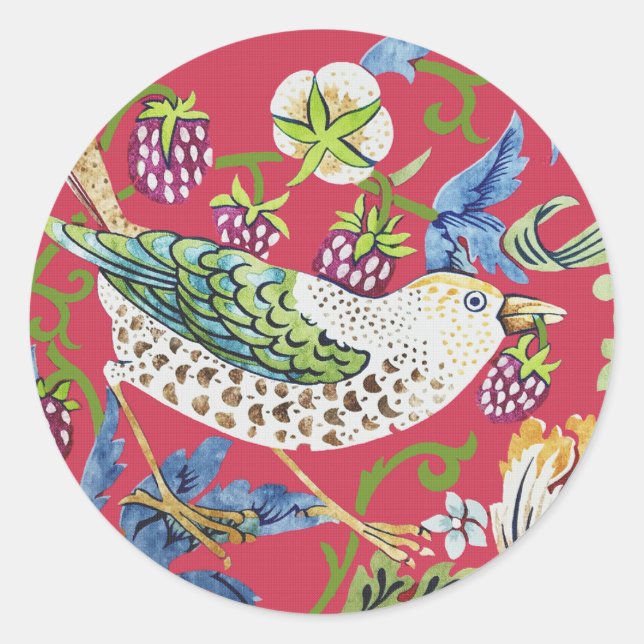 Adesivo Strawberry Thief William Morris (Frente)