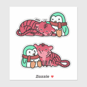 Adesivo Strawberry Tiger & Mint Penguin Sticker Pack ver.2