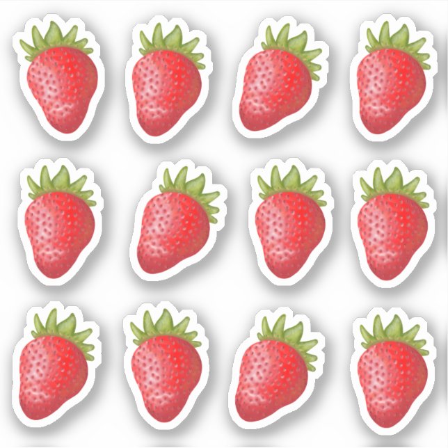 Adesivo Strawberry Vinyl Stickers (Frente)