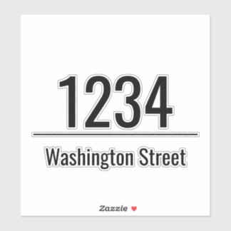 Adesivo Streer Address Black House Number Mailbox Decal