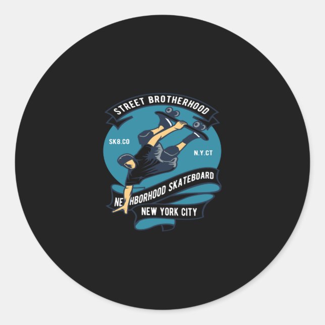 Adesivo street brotherhood neighborhood skateboard (Frente)