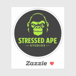 Adesivo Stressed Ape Studios Green Logo-Sticker