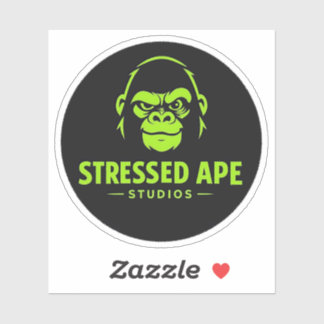 Adesivo Stressed Ape Studios Green Logo-Sticker