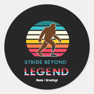Adesivo Stride Além da Lenda Sasquatch Amputado Vintage 