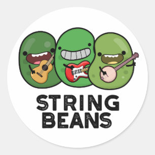 Adesivo String Beans Funny Vegetal Pun