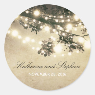 Adesivo String Lights Branches Rustic Wedds