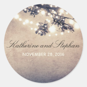 Adesivo String Lights Branches Rustic Wedds