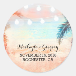 Adesivo String Lights Palms Beach Wedkers
