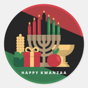 Adesivo stripe diagonal Happy Kwanzaa