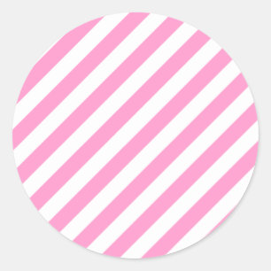 Adesivo Stripes de doce rosa e branco.