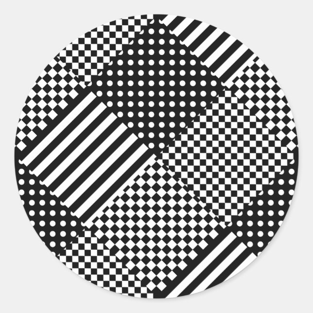 Adesivo Stripes Verificar Bolinhas Mistura de Design de de (Frente)