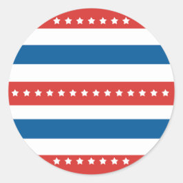 Adesivo Strips Vermelha, Azul e Branca com Estrelas Branca