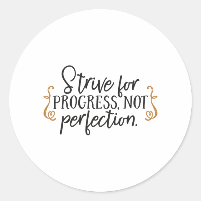 Adesivo Strive for progress, not perfection (Frente)