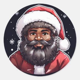 Adesivo Strong Black Santa Melanin Chrismas Claus Men