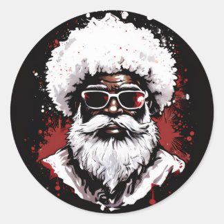 Adesivo Strong Black Santa Melanin Chrismas Claus Men
