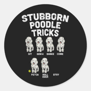 Adesivo Stubborn Poodle engana fabuloso dono de sobrevoo d