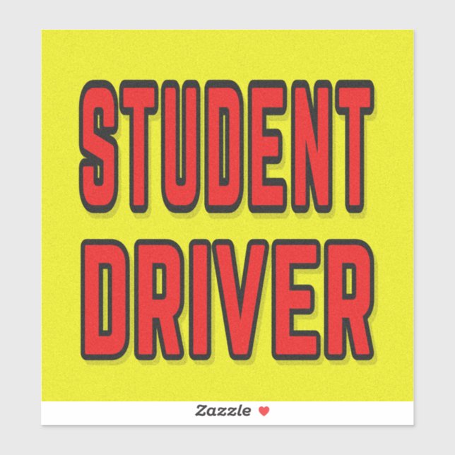 Adesivo Student Driver (Folha)