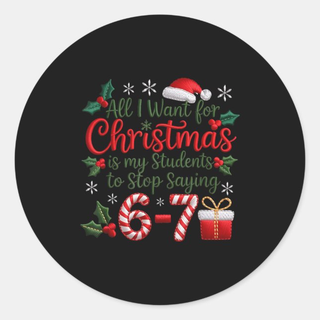 Adesivo Students Saying 6-7 67 Six Seven Funny Teachers Ch (Frente)