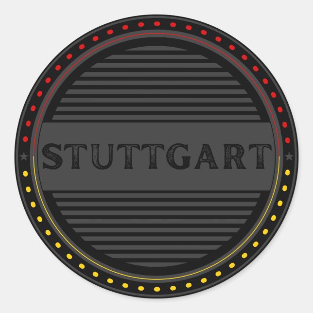 Adesivo Stuttgart City Pride Emblem – German Identity (Frente)