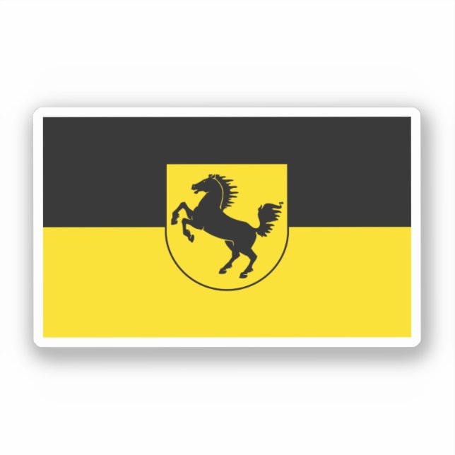 Adesivo Stuttgart Flag (Alemanha) (Frente)