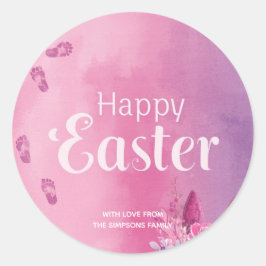 Adesivo Stylish cute Purple pink Happy Easter