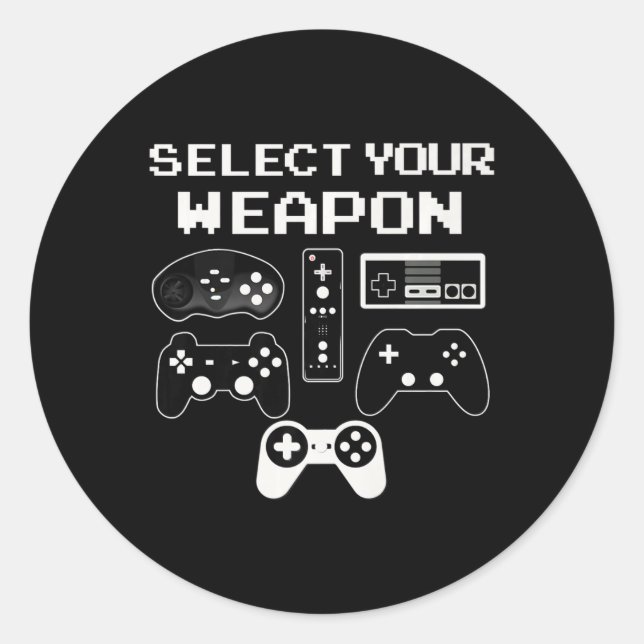 Adesivo Sua arma divertida Video Game Shirt Controller Gif (Frente)
