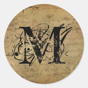 Adesivo Sua Carta. Monograma personalizado. sensação de vi