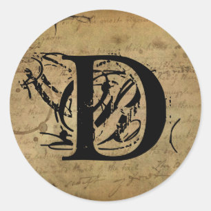 Adesivo Sua Carta. Monograma personalizado. sensação de vi