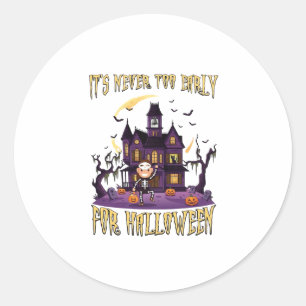 Adesivo Sua Casa Assombrada de Halloween Esqueleto Nunca é