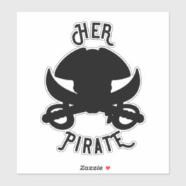 Adesivo Sua Caveira de Ossos Cruzados Pirata Vintage & Esp
