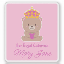 Adesivo Sua Cuteneza Real | Bebê Personalizado Engraçado