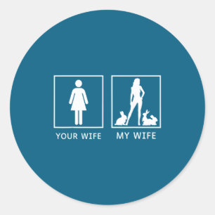 Adesivo Sua esposa minha esposa coelho