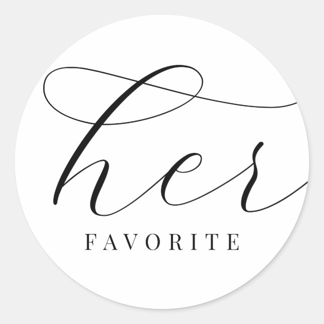 Adesivo Sua Favorita Noiva Preta Branca Elegante Minimalis (Frente)