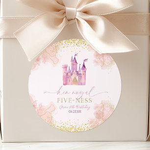Adesivo Sua Festa de aniversário Real de 5 da Princesa 5-N