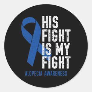 Adesivo Sua Luta Com A Minha Família De Apoio À Alopecia A