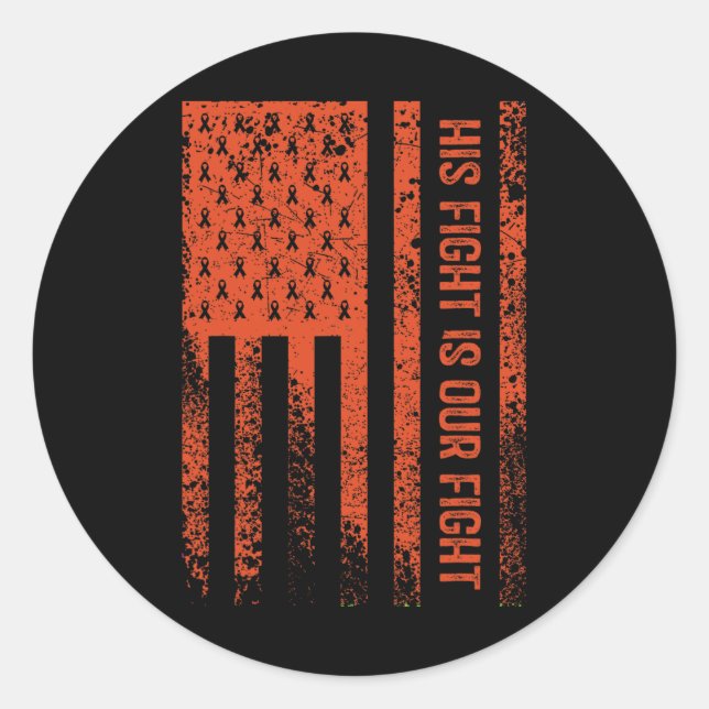 Adesivo Sua Luta É A Nossa Consciência Da Leucemia. (Frente)