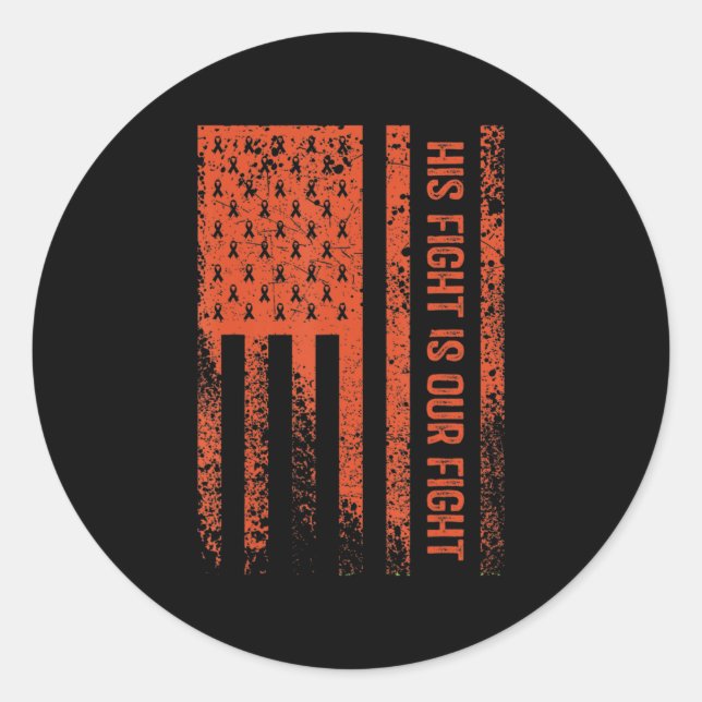 Adesivo Sua Luta É Nossa Luta Contra A Leucemia Sensibiliz (Frente)