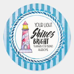 Adesivo Sua luz brilha o obrigado brilhante do farol você