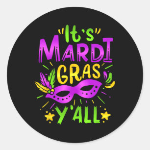 Adesivo Sua Máscara do Mardi Gras Yall Mardi Gras Party