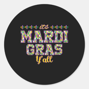 Adesivo Sua Máscara do Mardi Gras Yall Mardi Gras Party