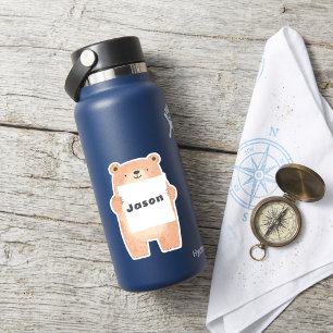 Adesivo Sua mensagem ou seu nome Urso Bonitinho
