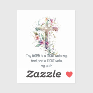 Adesivo Sua palavra é uma lâmpada nos meus pés, Inspiração