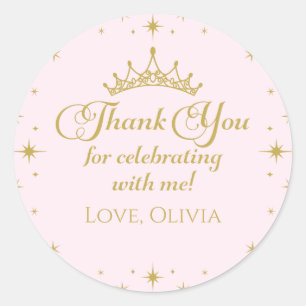 Adesivo Sua Real Noite Dourada Princesa 5 Aniversário