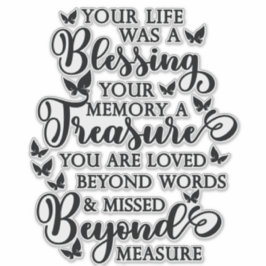 Adesivo Sua vida foi uma benção decenal do Memorial da Bor